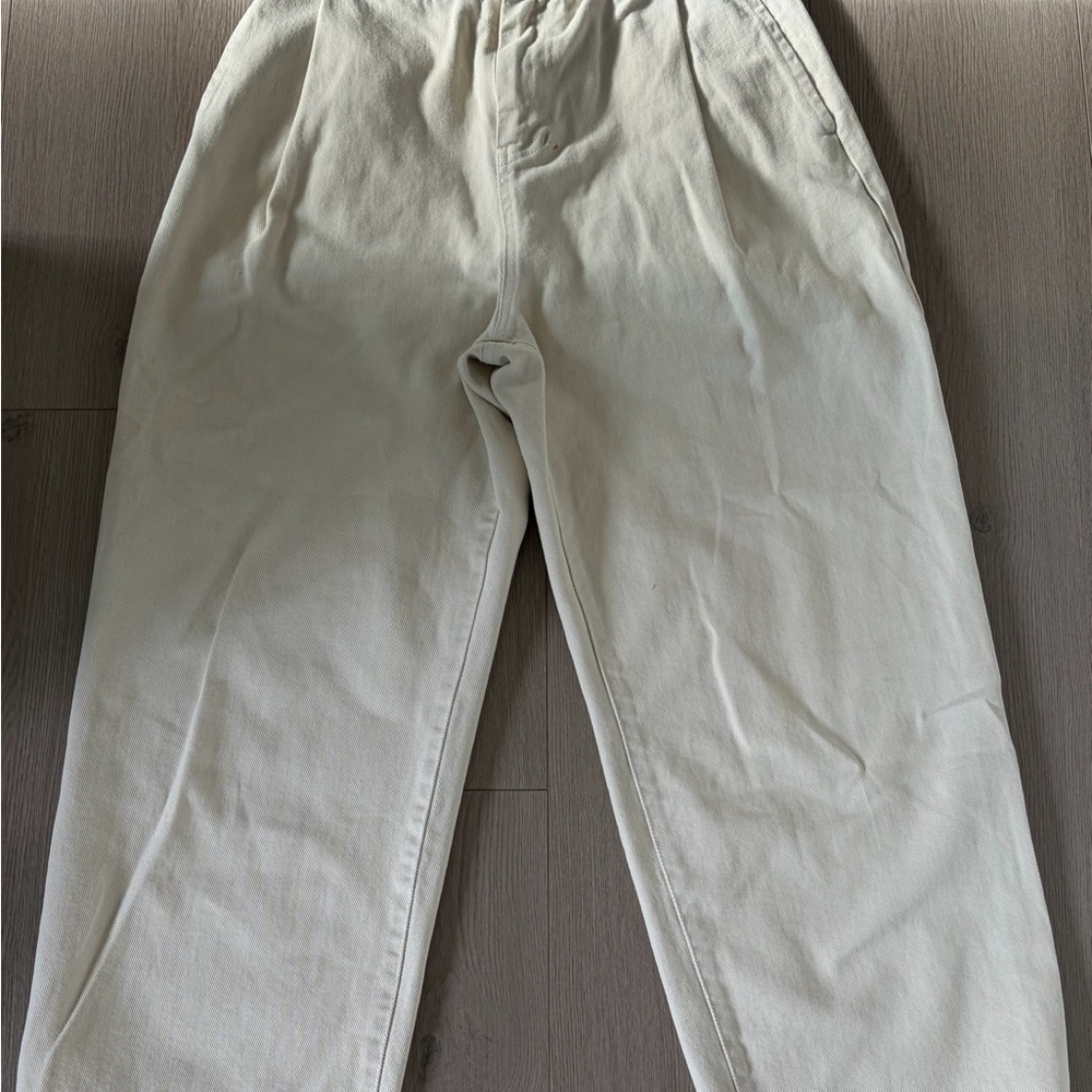 Women's Cream Ankle Pants